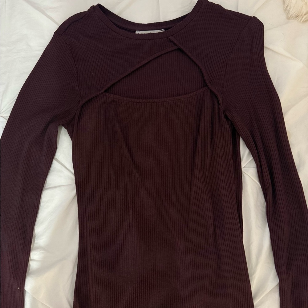 Chic Maroon/purple Long Sleeve Top